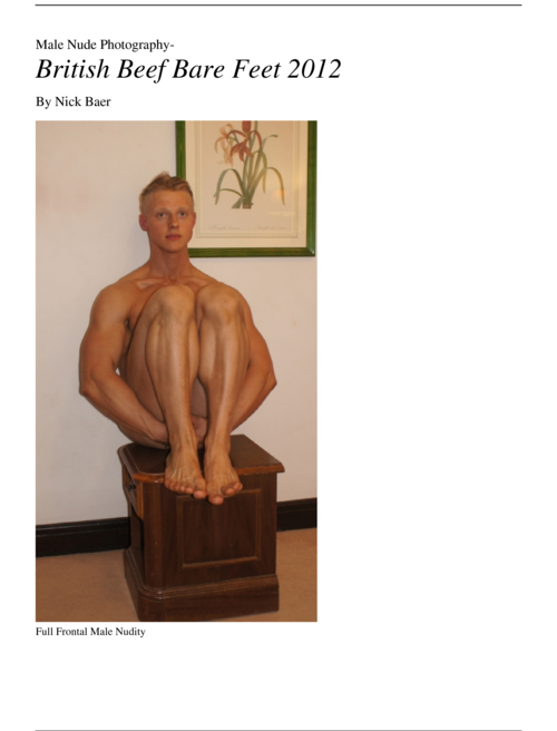 Male Nude Photography- British Beef Bare Feet 2012 Book and eBook