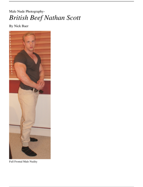 Male Nude Photography- British Beef Nathan Scott Book and eBook