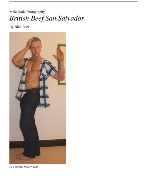 Male Nude Photography- British Beef San Salvador Book and eBook