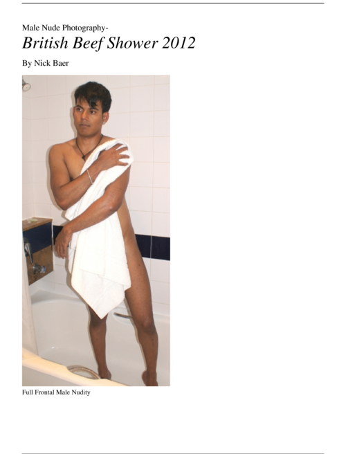 Male Nude Photography- British Beef Shower 2012 Book and eBook