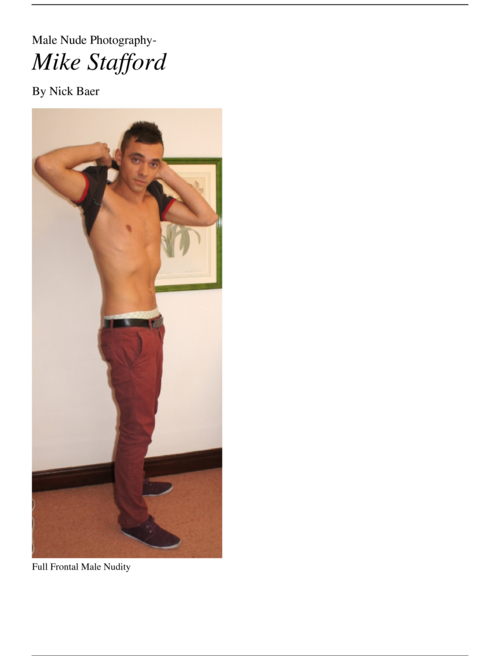Male Nude Photography- Mike Stafford Book and eBook